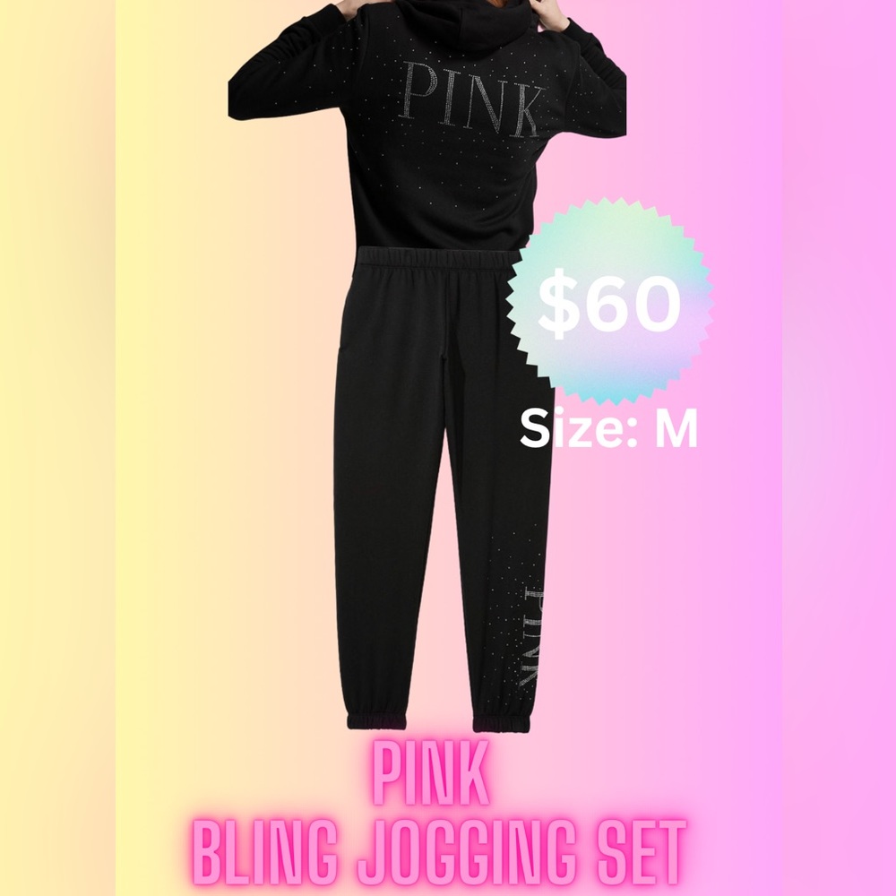 BRAND NEW PINK bling jogging set